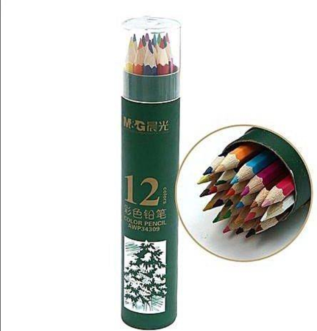 M&G OIL-BASED COLOR PENCIL- Set Of 12 Colors - Multi Color