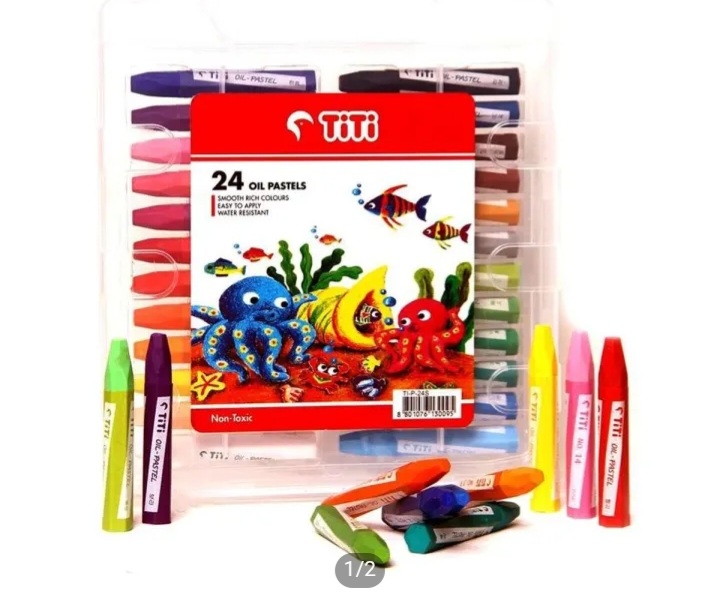 Titi Oil Pastels 24 Shades Box -Non Toxic Brand: Titi