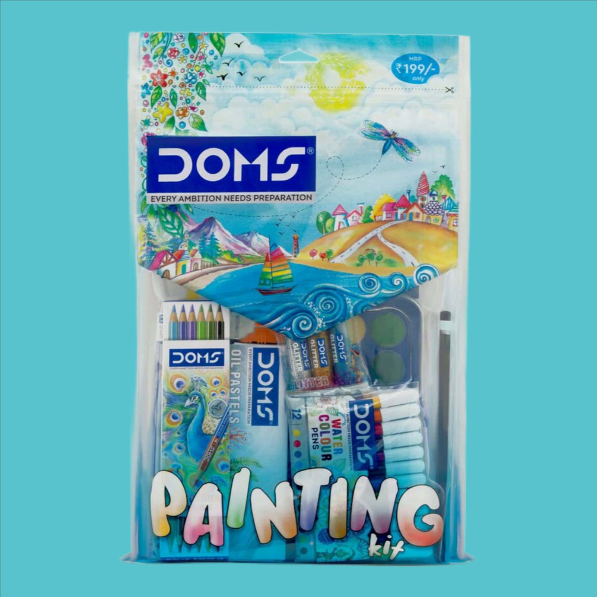 DOMS Painting Etc Kit full set 9pcs Bundle value pack for Painting, Drawing and Sketching